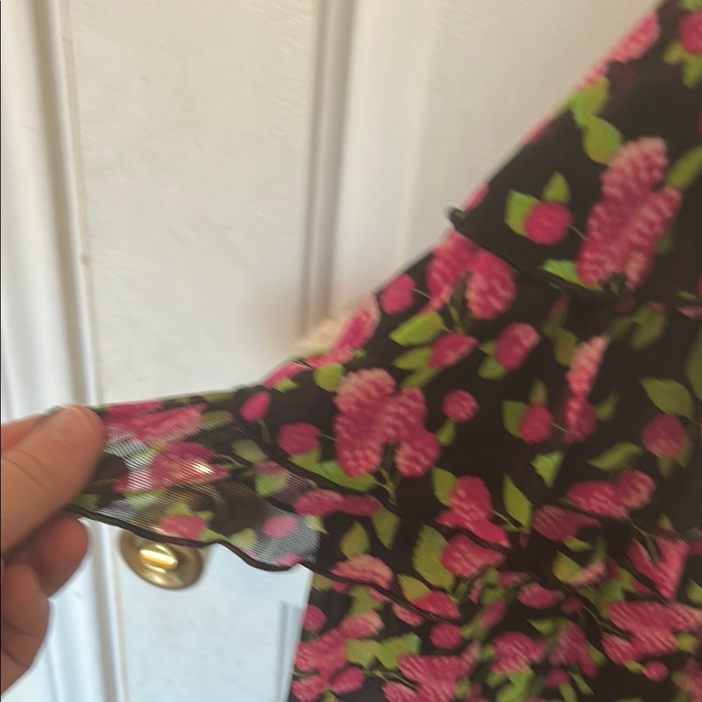 ModCloth Pink Tiered Ruffled Tank Top - Picture 6 of 7